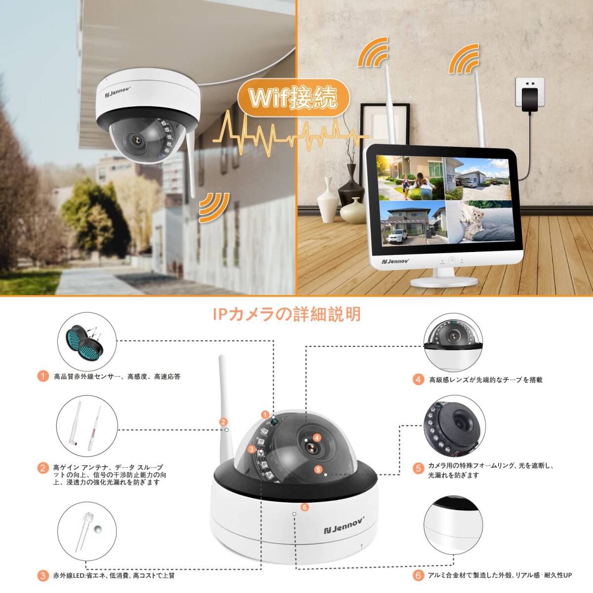 HD500 ten thousand Smart night vision wireless security camera 