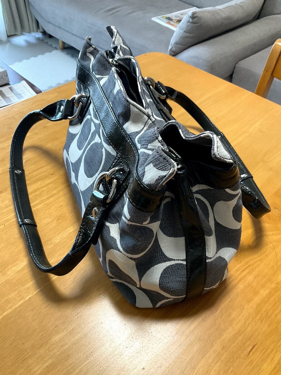 COACH コーチ ハンドバッグ A0993-13290 シグネチャー トートバッグ セミショルダー グレー