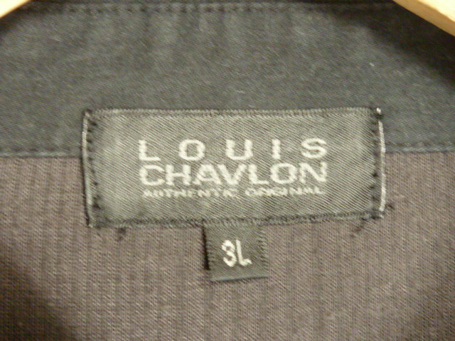 J20★美品★LOUIS CHAVLON (ルイスシャブロン )・サイズ３L【２重襟・ポロシャツ・ニットカットソー】黒★商品詳細は記載文を・・_画像4