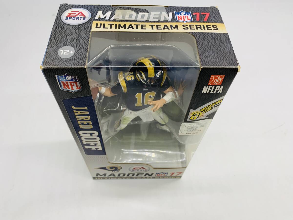  unopened mak fur Len toys MADDEN NFL 17 Ultimate team series 3ja red *gof( Ram z/ navy ) Jared Goff