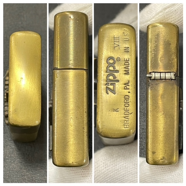 AH1763 ZIPPO Marlboro ロングホーン スター ジッポー マールボロ 1992年製 USA Ⅷ ゴールドカラー 火花確認 オイル ライター マルボロ_画像10