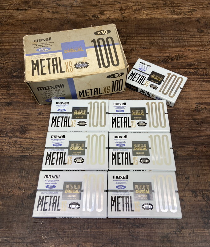 S-30* new goods unopened maxell METAL XS 100 cassette tape 7ps.@ together metal position out box attaching rare goods! 100 minute TYPE Ⅳ