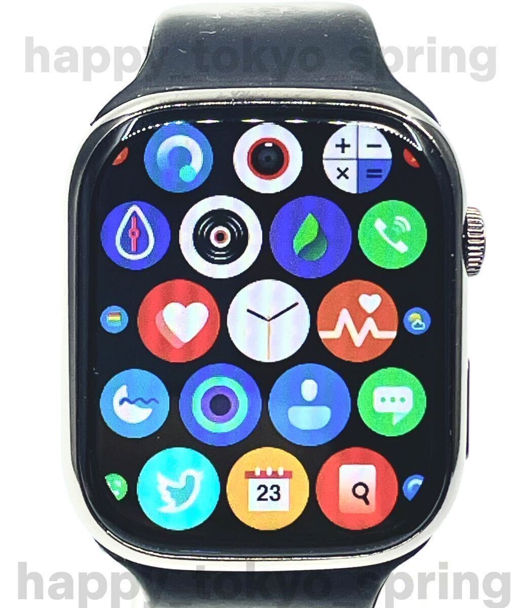 新品 Apple Watch 代替品 2.3インチ 大画面 スマートウォッチ 音楽 多機能 Watch9 健康 スポーツ 防水 血中酸素 android 血圧 iphone 睡眠._画像2
