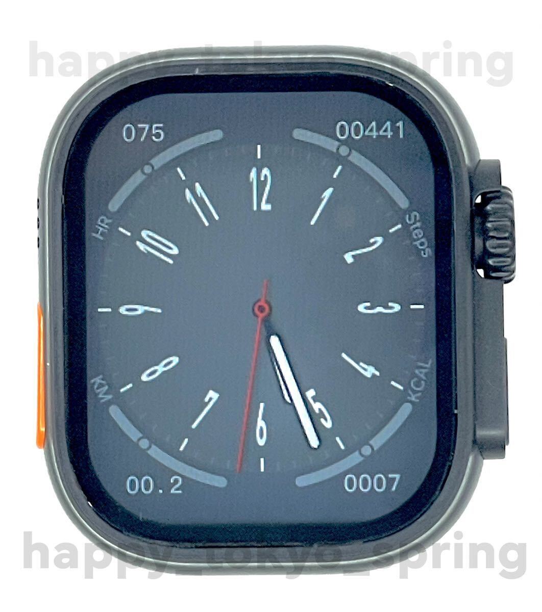 新品 Watch9 Pro Max 大画面 バンド7種類 スマートウォッチ 通話 音楽 多機能 健康 血中酸素 血圧 Apple Watch9 代替品._画像3