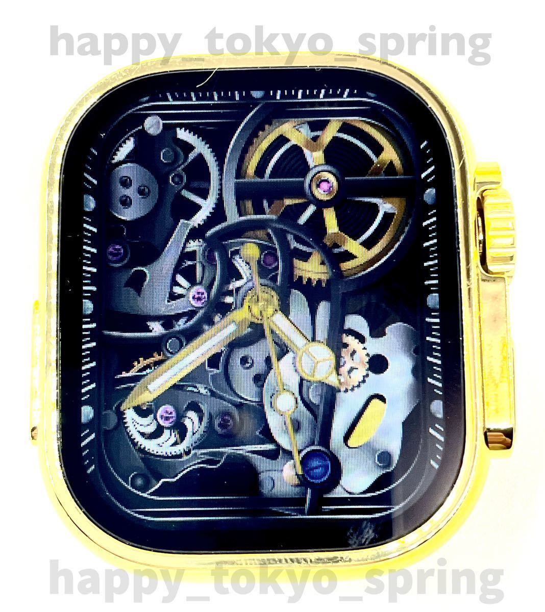 新品 HK9 Ultra Gold Edition 2.19インチ 大画面 S9 スマートウォッチ 通話 音楽 多機能 健康 スポーツ 血中酸素 血圧 Apple Watch9 代替品