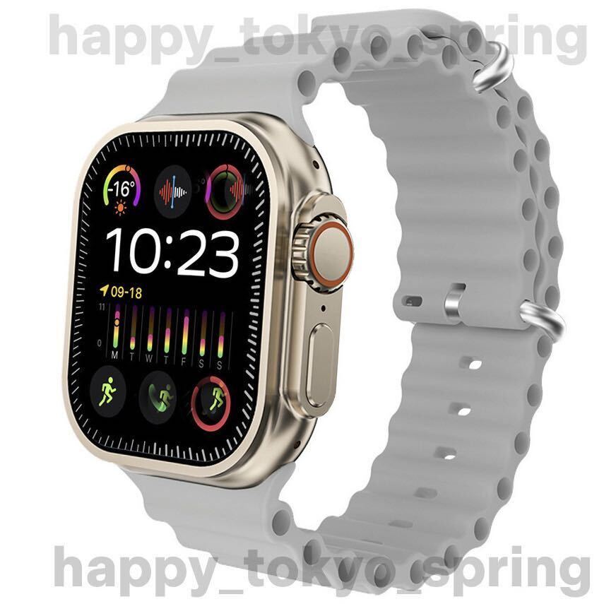 新品 Apple Watch Ultra2 代替品 2.19インチ 大画面 S9 スマートウォッチ 通話 音楽 多機能 健康 スポーツ 防水 血中酸素 android 血圧　_画像1