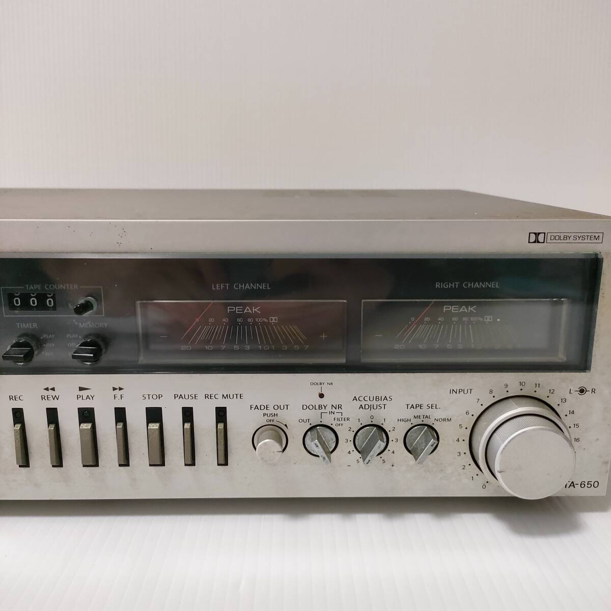 【ジャンク】TA-650 ONKYO カセットデッキ_画像4