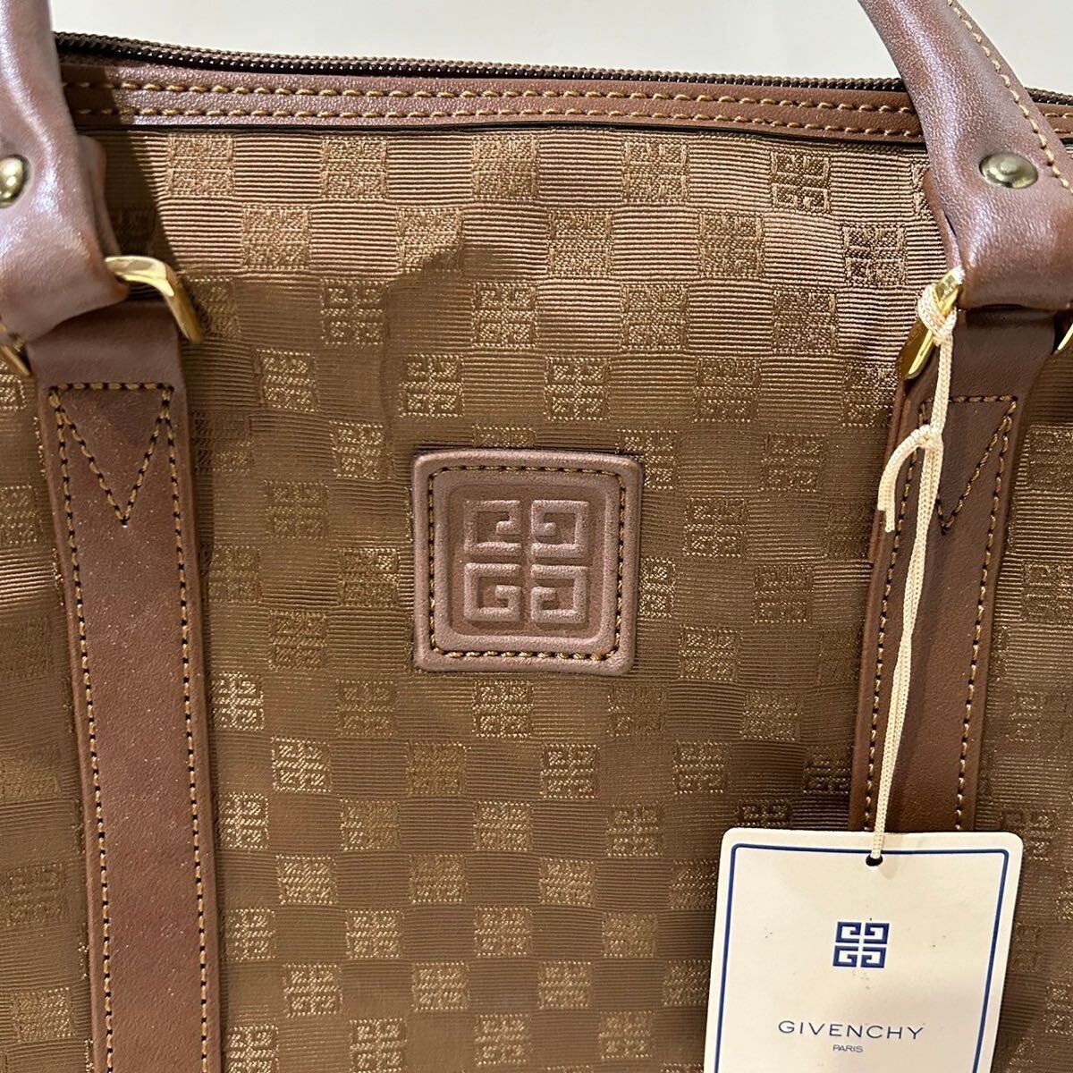 デッドストック GIVENCHY ジバンシィ ハンドバッグ 未使用 鞄 ロゴ 総柄 31×19×15 オールド ヴィンテージ ブランド_画像5