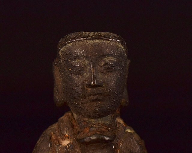 R893 【泉美】中国 銅像 仏像 立像 置物 オブジェ 仏教美術_画像6