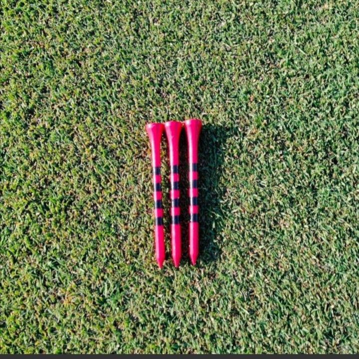 ゴルフティー 竹製 赤 83mm ロングティー 竹 ウッドティー golf Tee ゴルフ用品 バンブーティー