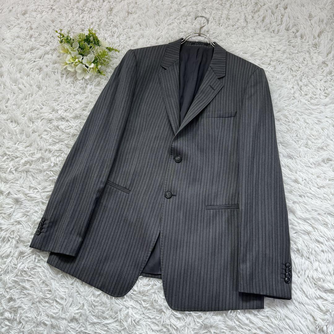  Emporio Armani костюм мужской высокий бренд рекомендация симпатичный выставить XXXL summer шерсть серый большой размер полоса 