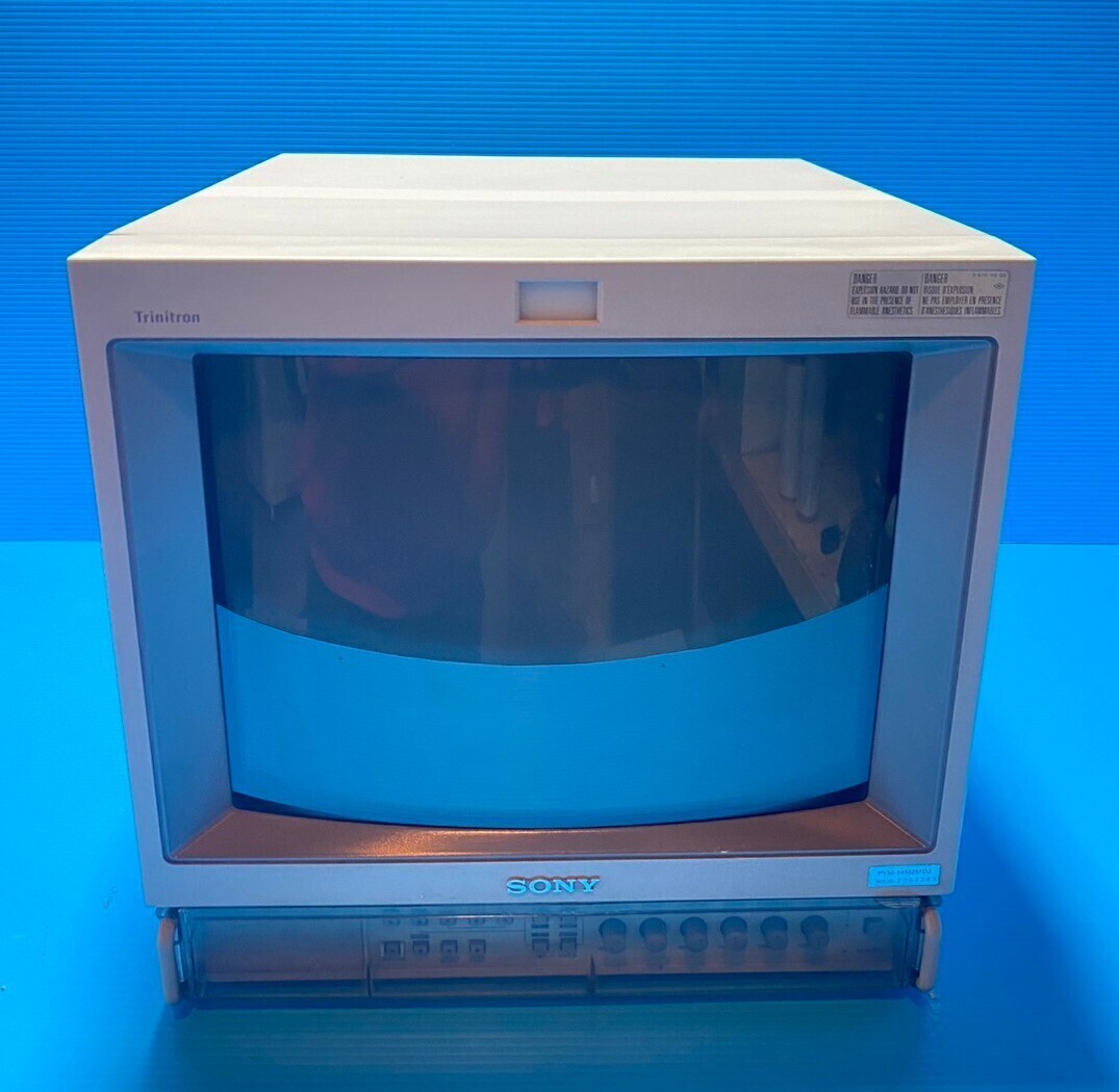 F702 ★SONY ソニー TRINITRON COOLER VIDEO MONITOR カラービデオモニター MODEL No. PVM-14M2MDJの画像1