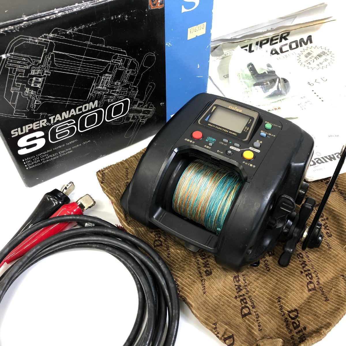 K ダイワ スーパータナコンS 600 電動リール 箱 電源ケーブル付属 動作確認済み DAIWA SUPER TANACOM 船用_画像1