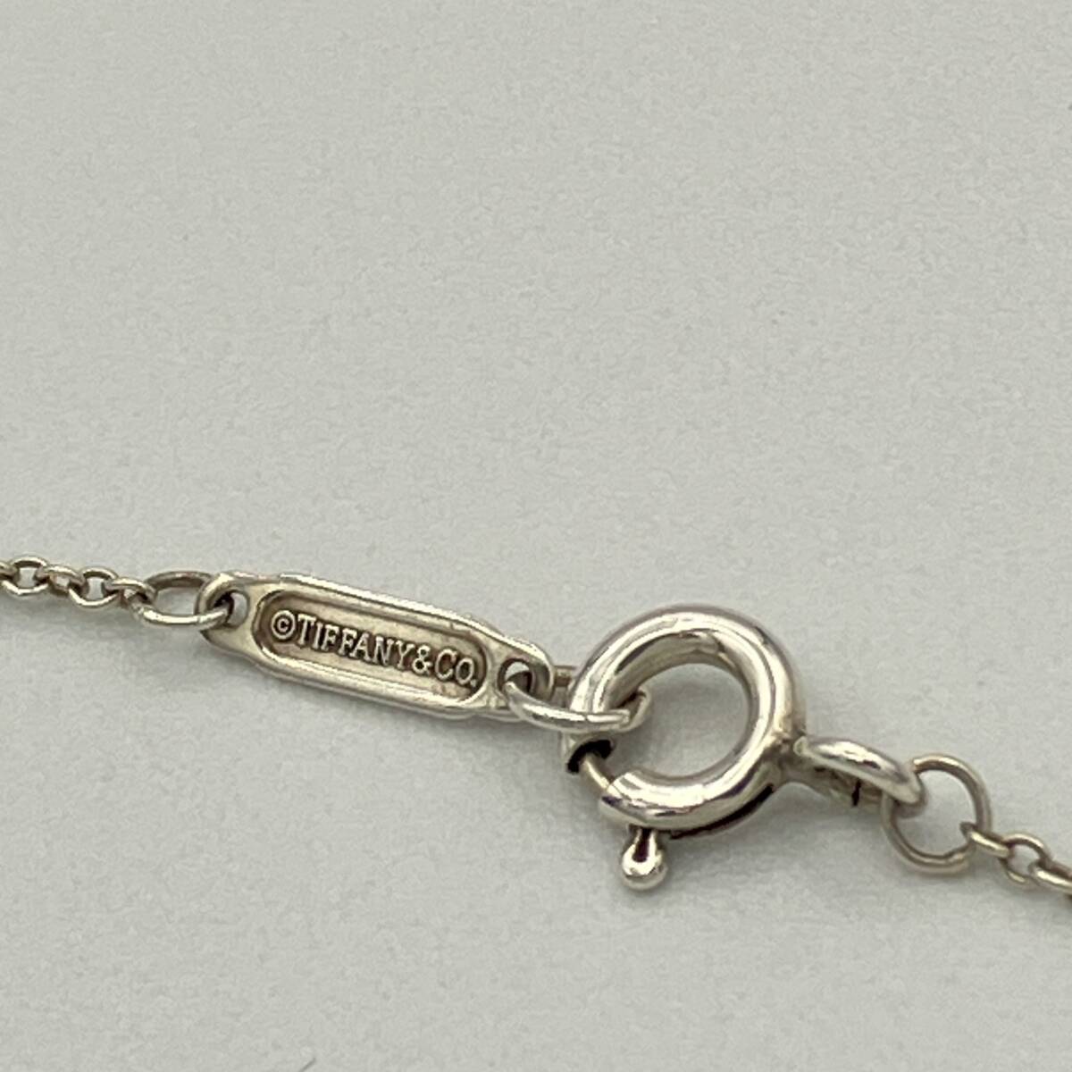 ☆ 1円 希少品 ティファニー フラワー サークル ダイヤモンド ネックレス ペンダント シルバー 925 1Pダイヤ Tiffany Necklace Pendantの画像8