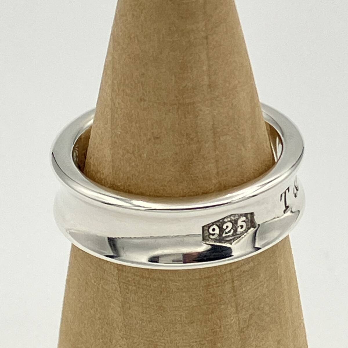 ☆ 1円 メンズ 約17号 良品 ティファニー 1837 リング 指輪 シルバー 925 Tiffany Silver Vintage Men's Ring ビンテージ 1997 シンプル _画像3