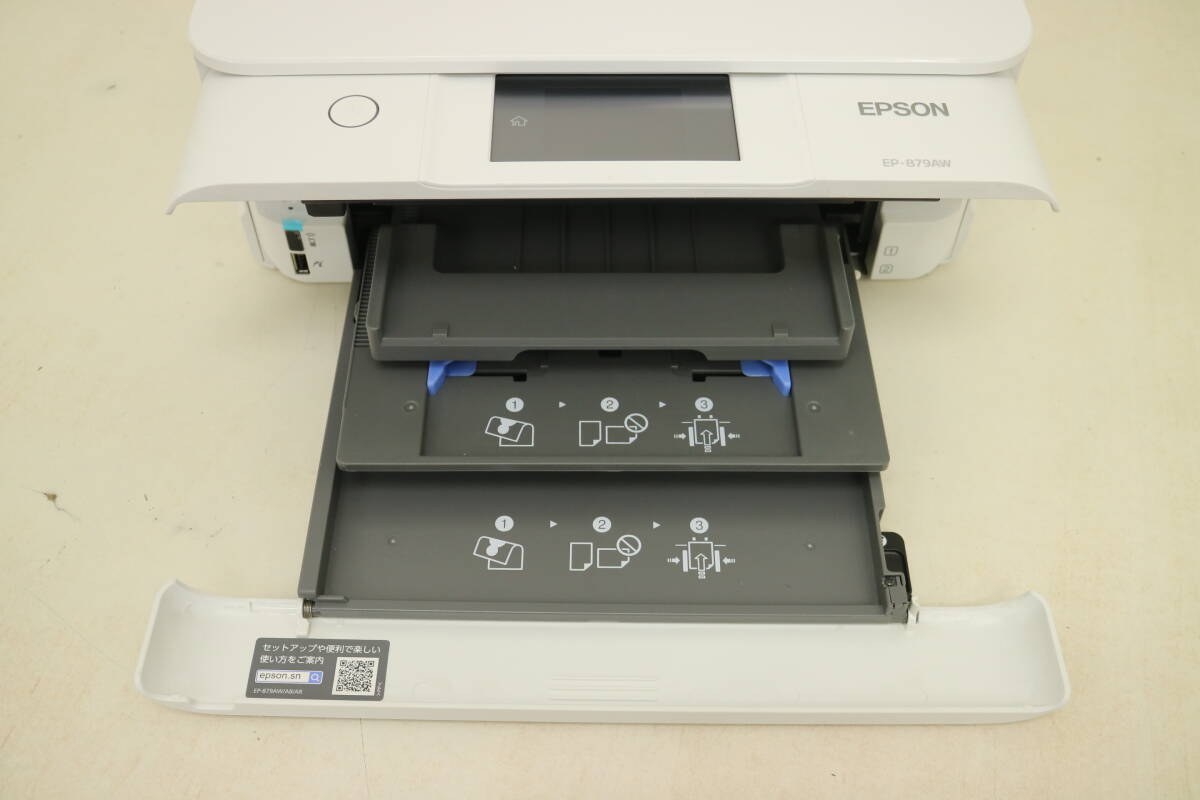  現状品/通電確認のみ EPSON エプソン カラリオ 複合機 インクジェットプリンター プリンター EP-879AW 8J987_画像7