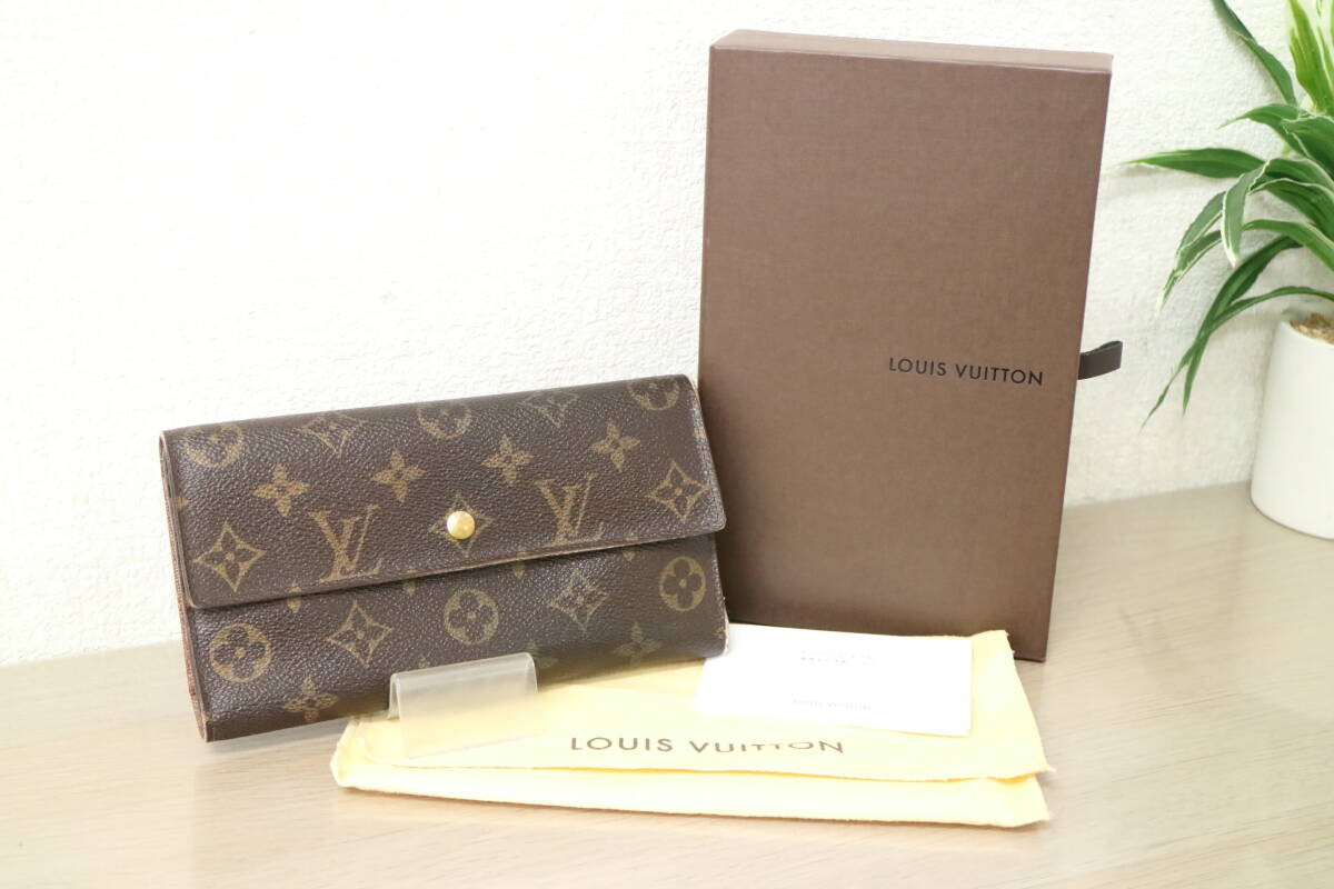 1円スタート!!LOUIS VUITTON ルイヴィトン モノグラム ポルトフォイユ インターナショナル M61217 長財布 箱付 1K011_画像1