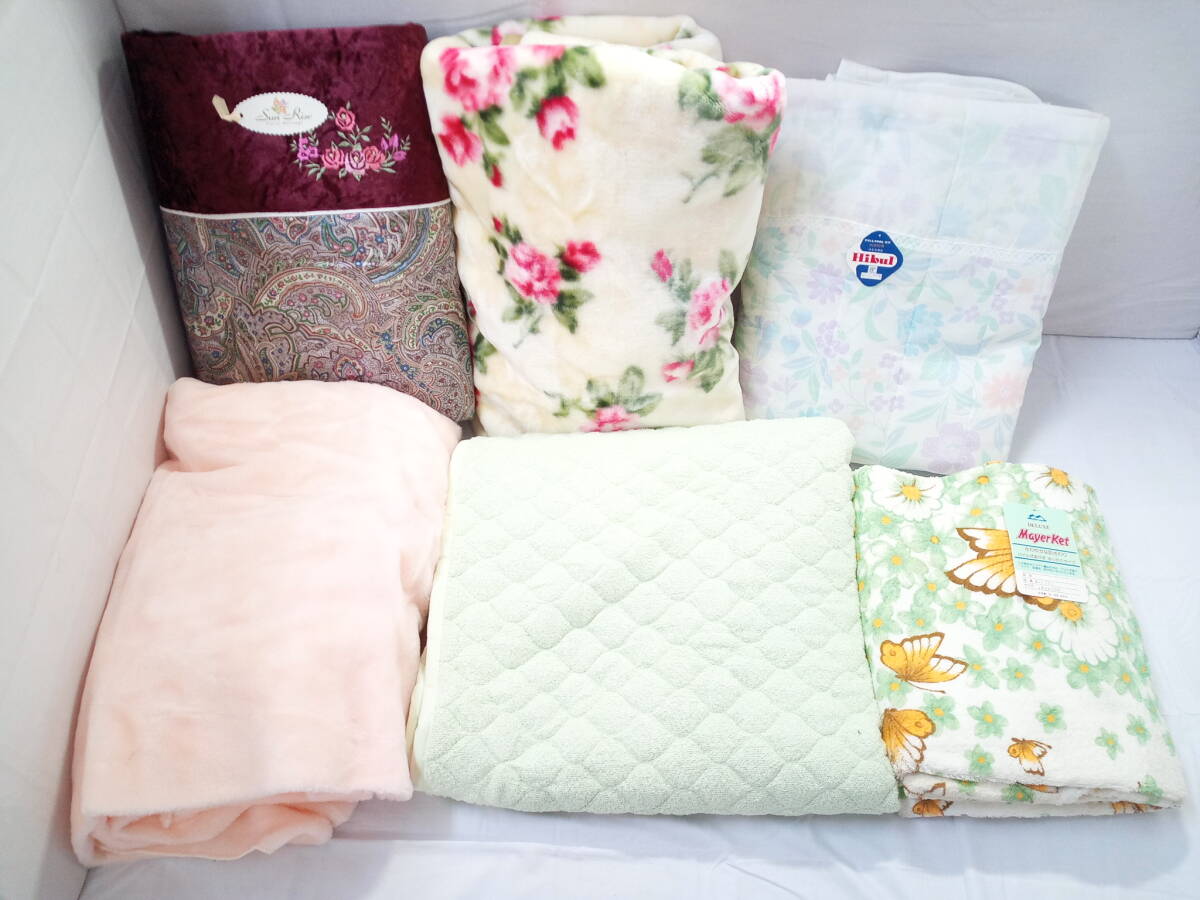 [ unused goods ]. futon towelket new ma year blanket etc. bedding . summarize 6 point set / boa sheet / west river industry / quilting / single /14-RDE81