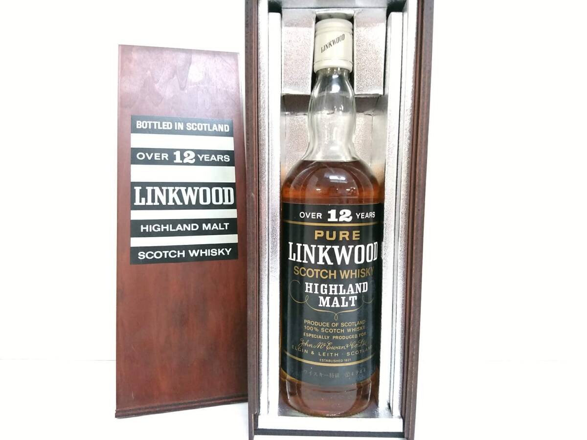[ collection emission goods ]LINK WOOD 12 YEARS link wood 12 year black label 43% 750ml Scotch whisky / white cap /8-06KO050207