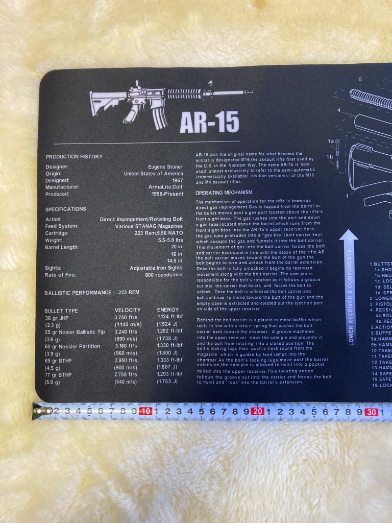 AR-15 プリント・メンテナンスマット　未使用品_画像3