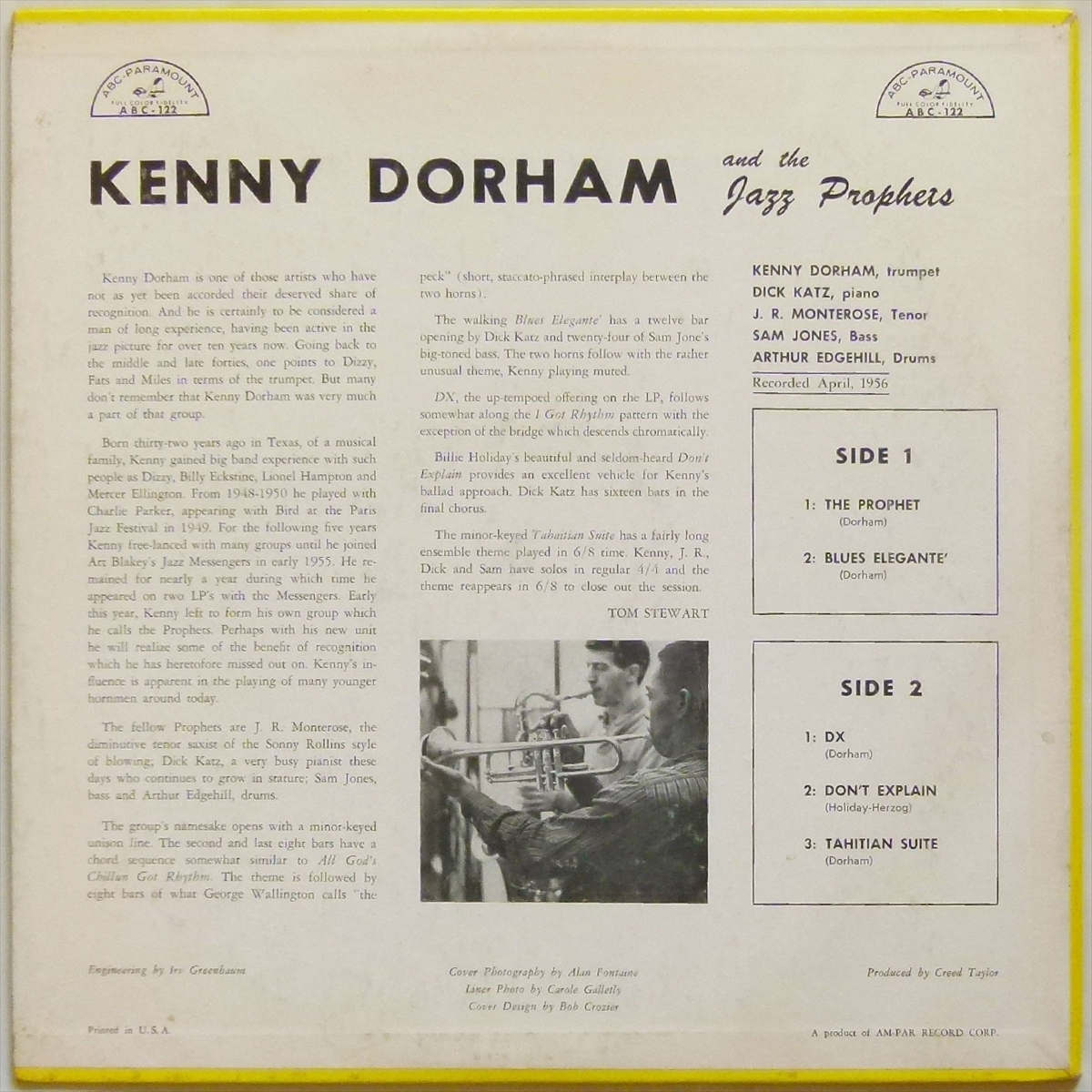 【オリジナル】Kenny Dorham and the JAZZ PROPHETS vol.1★深溝★の画像4