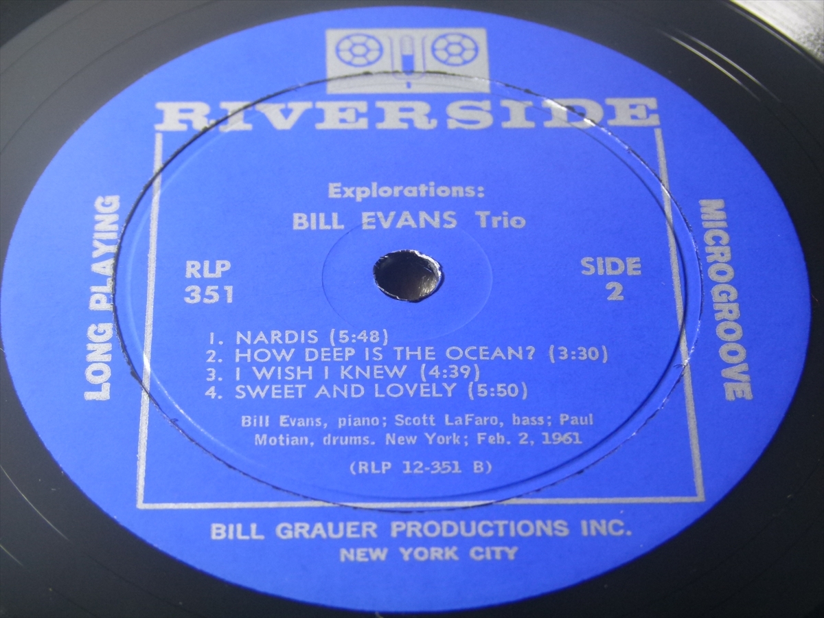 [ original ]EXPLORATIONS / Bill Evans* futoshi groove / blue reel label *