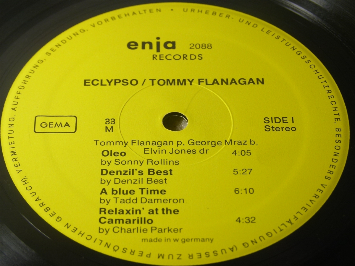 【ドイツ・オリジナル】ECLYPSO / Tommy Flanagan_画像2