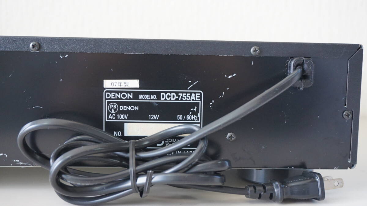 DENON デノン DCD-755AE CDプレーヤー 2007年製 ジャンク品　新品ピックアップ部品付_画像6