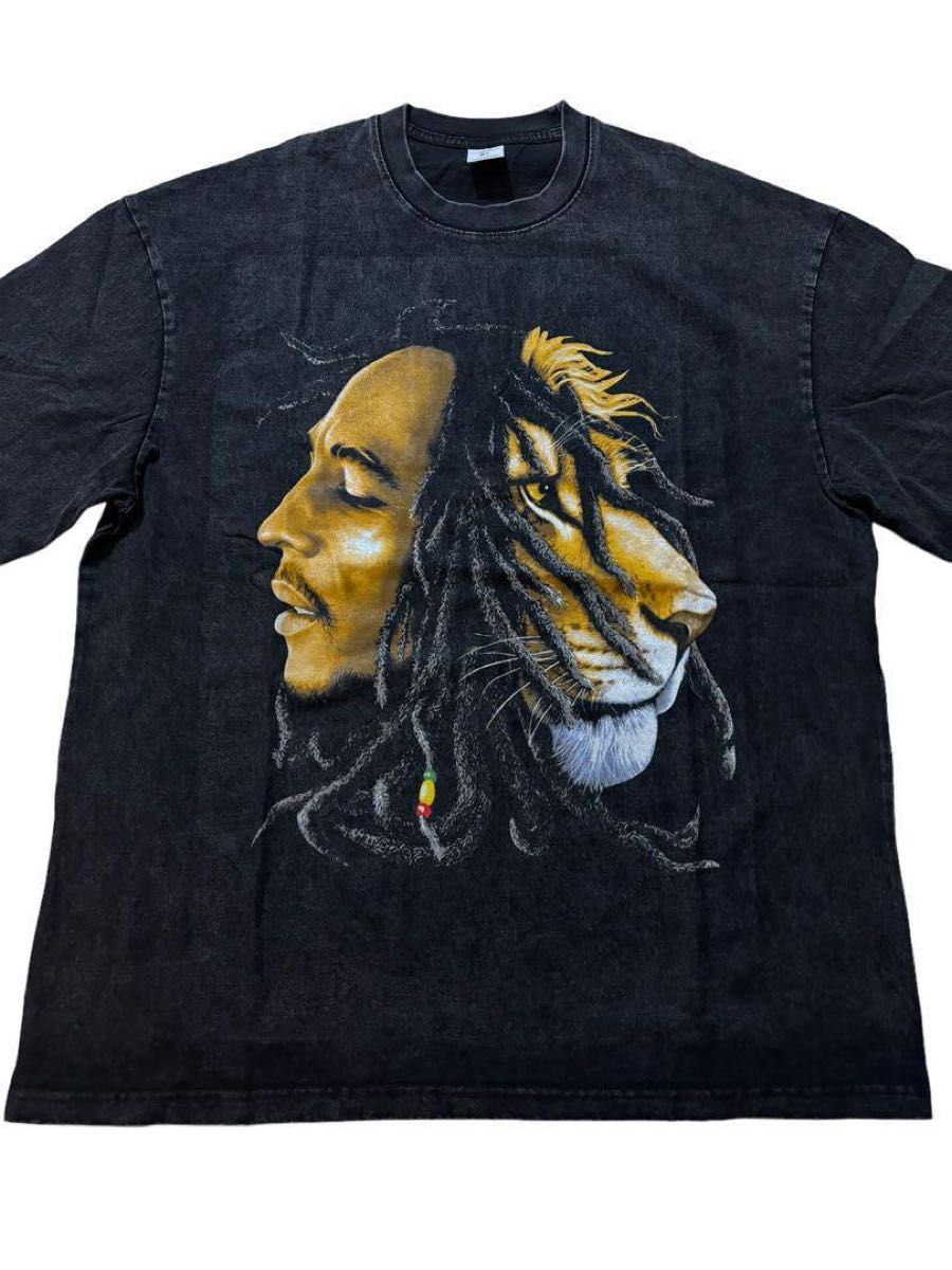 ボブ マーリー　BOB MARLEY　ライオン　レゲエ　ラップ　Tシャツ　XL