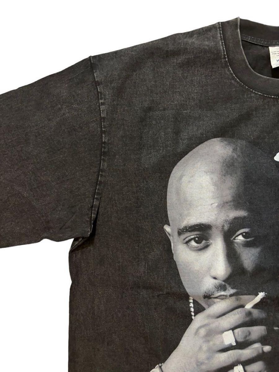 2PAC TUPAC モノクロプリント ラップ Tシャツ ブラック XXXL 2PAC TUPAC モノクロプリント ラップ Tシャツ ブラック XXXL