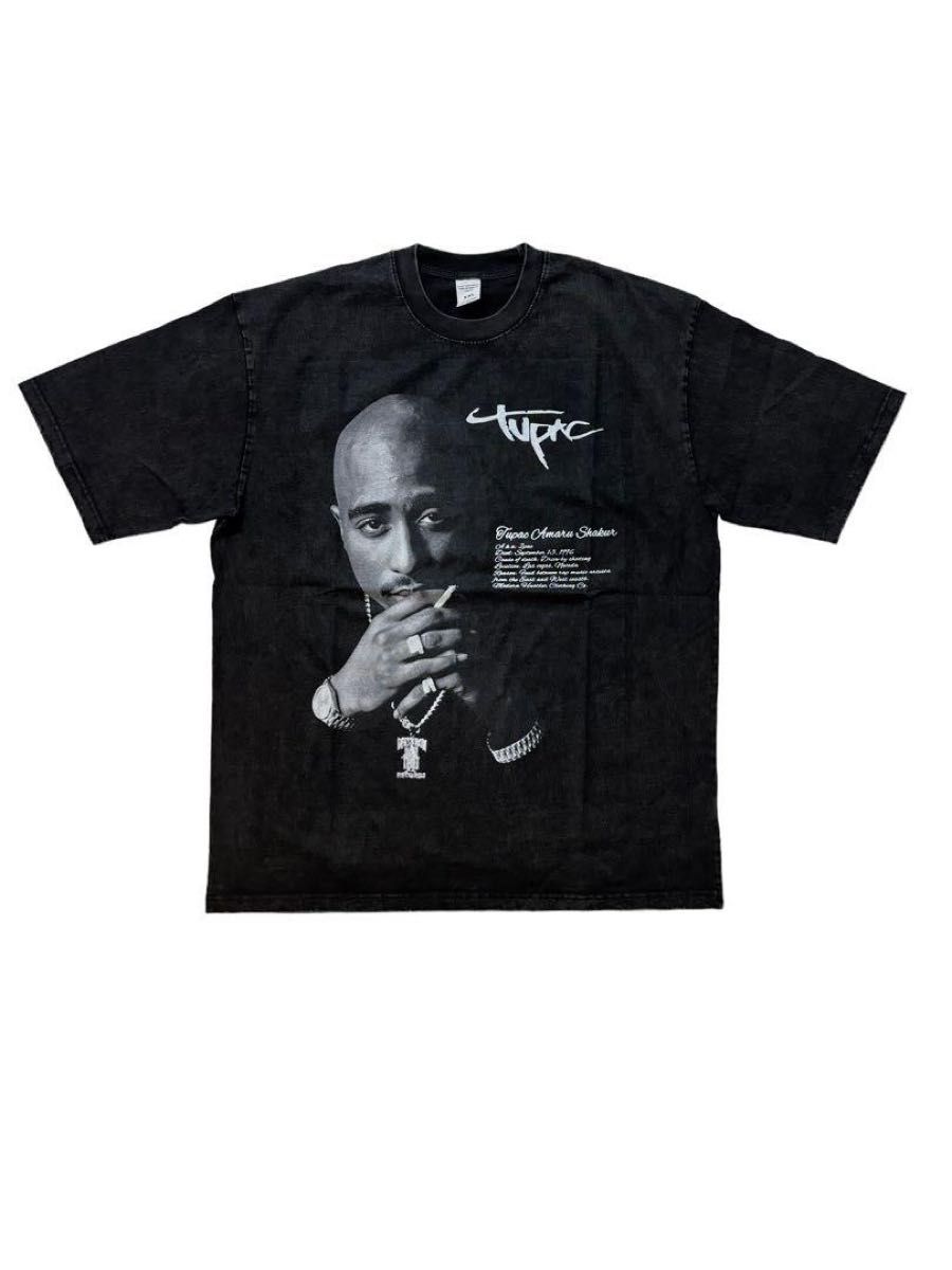2PAC TUPAC モノクロプリント ラップ Tシャツ ブラック XXXL 2PAC TUPAC モノクロプリント ラップ Tシャツ ブラック XXXL