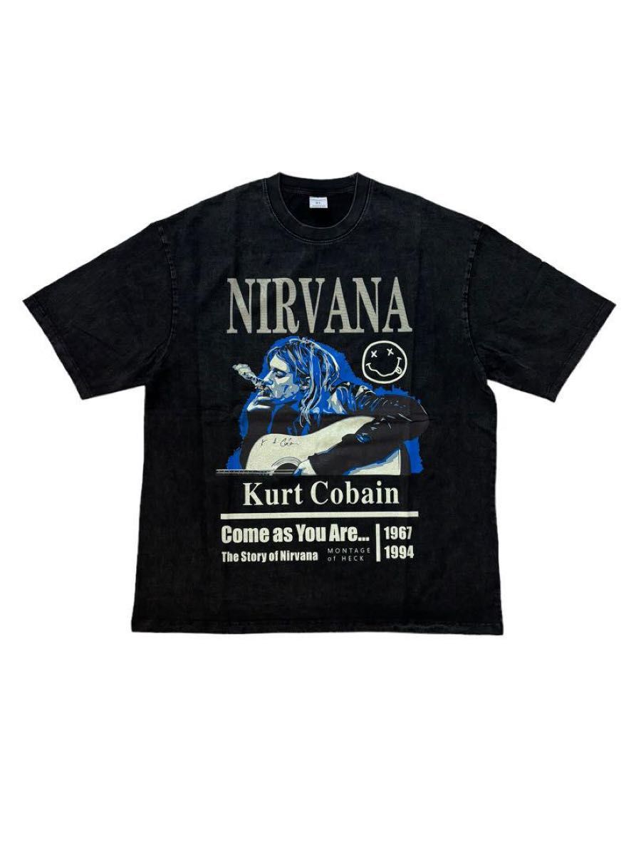 【希少】NIRVANA　コバーン　Kurt Cobain　バンド　Tシャツ　XL