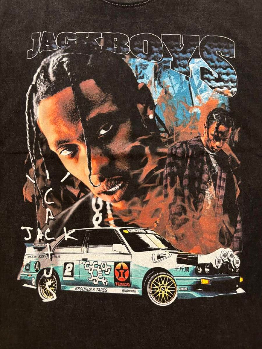 トラヴィス　TRAVIS SCOTT　CAR　ラップ　Tシャツ　ブラック　XL