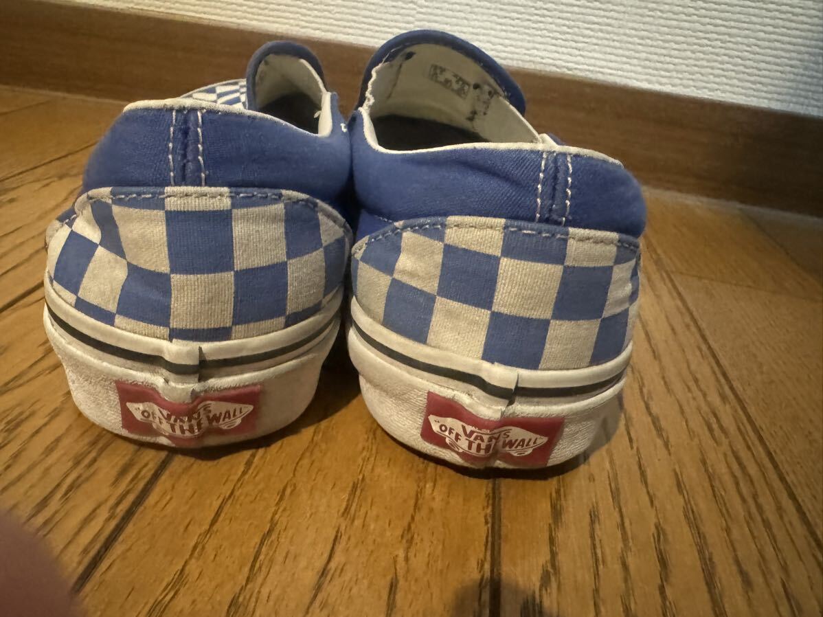 VANS. バンズ スリッポン USA VANS スニーカー チェック柄 CLASSIC SLIP-ON COLOR THEORY CHECKERBOARD DAZZLING BLUE VN0A7Q5D6RE_画像7