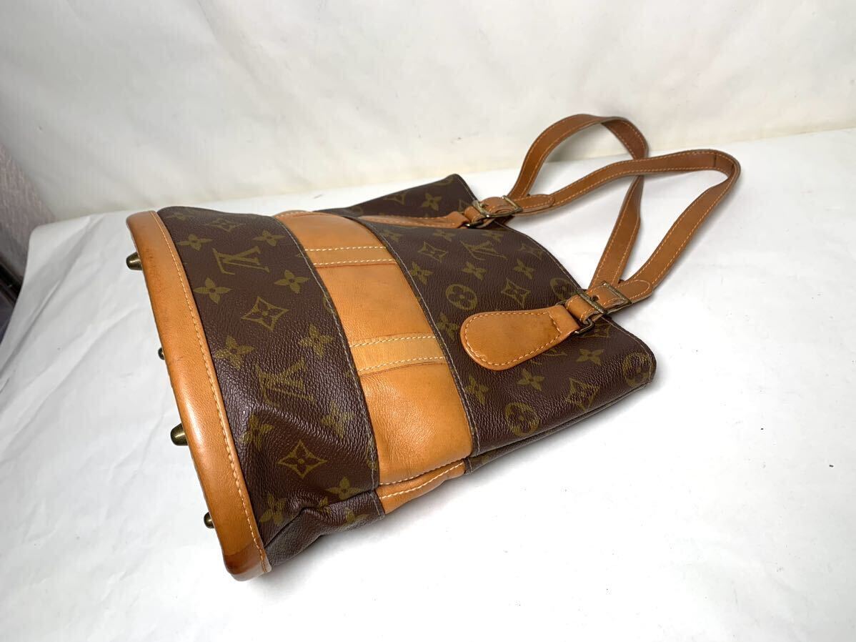  極美品 1円 LOUIS VUITTON ルイヴィトン T42238 モノグラム バケットPM USA アメリカ製 バケツ型 ハンドバッグ トートバッグ ブラウン系の画像6