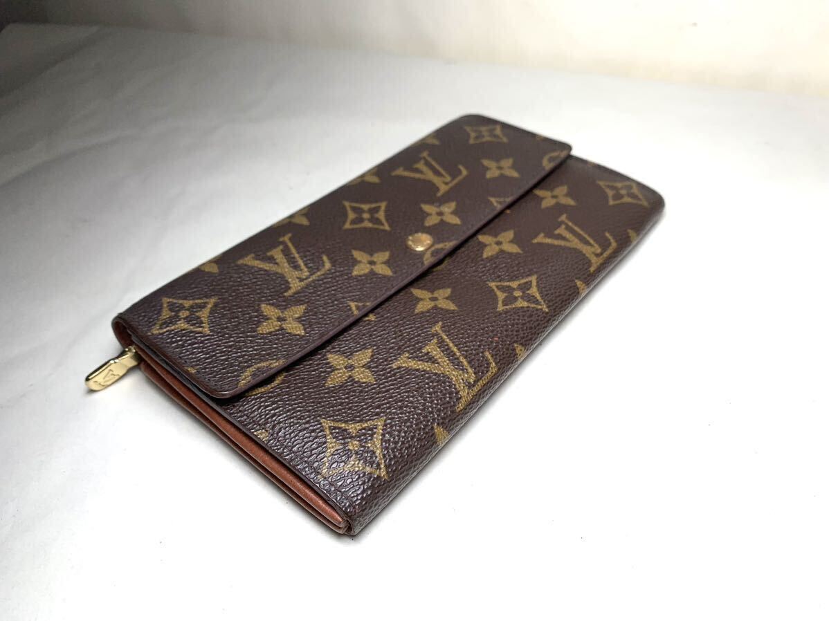 727 美品 1 円 LOUIS VUITTON ルイヴィトン モノグラム 長財布 二つ折り 小銭 札入れ ポルトフォイユ サラ 財布 メンズ レディの画像5