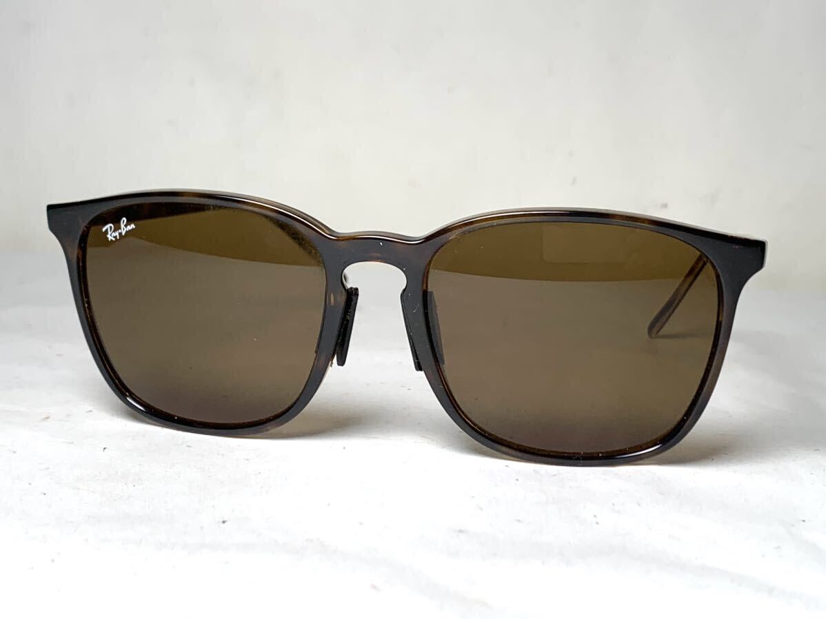 美品　Ray-Ban レイバン　RB4387 710/73 56□18 145 3Nサングラス　美品　メガネ　眼鏡　アイウェア　べっ甲柄　メンズ　ダークブラウン系_画像3