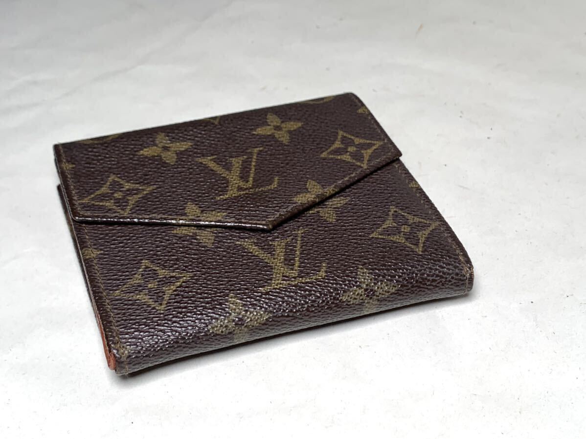 815 美品　1円 LOUIS VUITTON ルイヴィトン モノグラム wホック 三つ折り ポルト カルト クレディ 小銭入れ ウォレット 財布_画像6