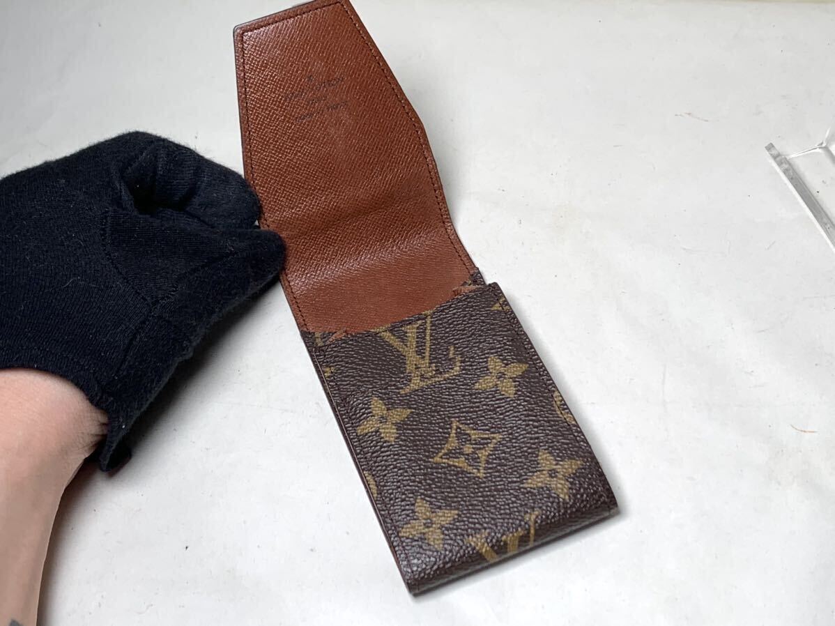 818 ■美品■ LOUIS VUITTON ルイヴィトン M63024 モノグラム エテュイ シガレットケース タバコ 煙草ケース　ブラウン系_画像7