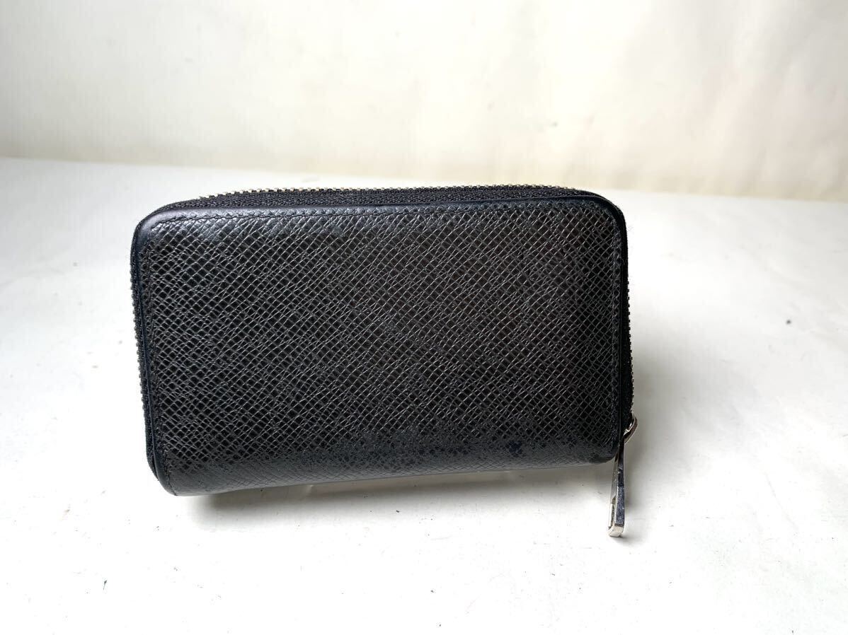 767 1円 ■外観美品■ LOUIS VUITTON ルイヴィトン M32832 タイガ ジッピーコインパース コインケース 小銭入れ メンズ ブラック系_画像2