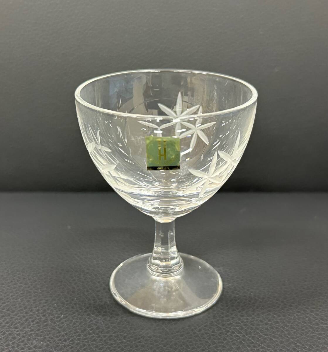 ◇◆4419　HOYA　ホヤ クリスタル　HOYA CRYSTAL　リキュール　グラス　ミニグラス　5個セット　5客　未使用　保管品◆◇_口径：約6ｃｍ　高さ：約7.5ｃｍ