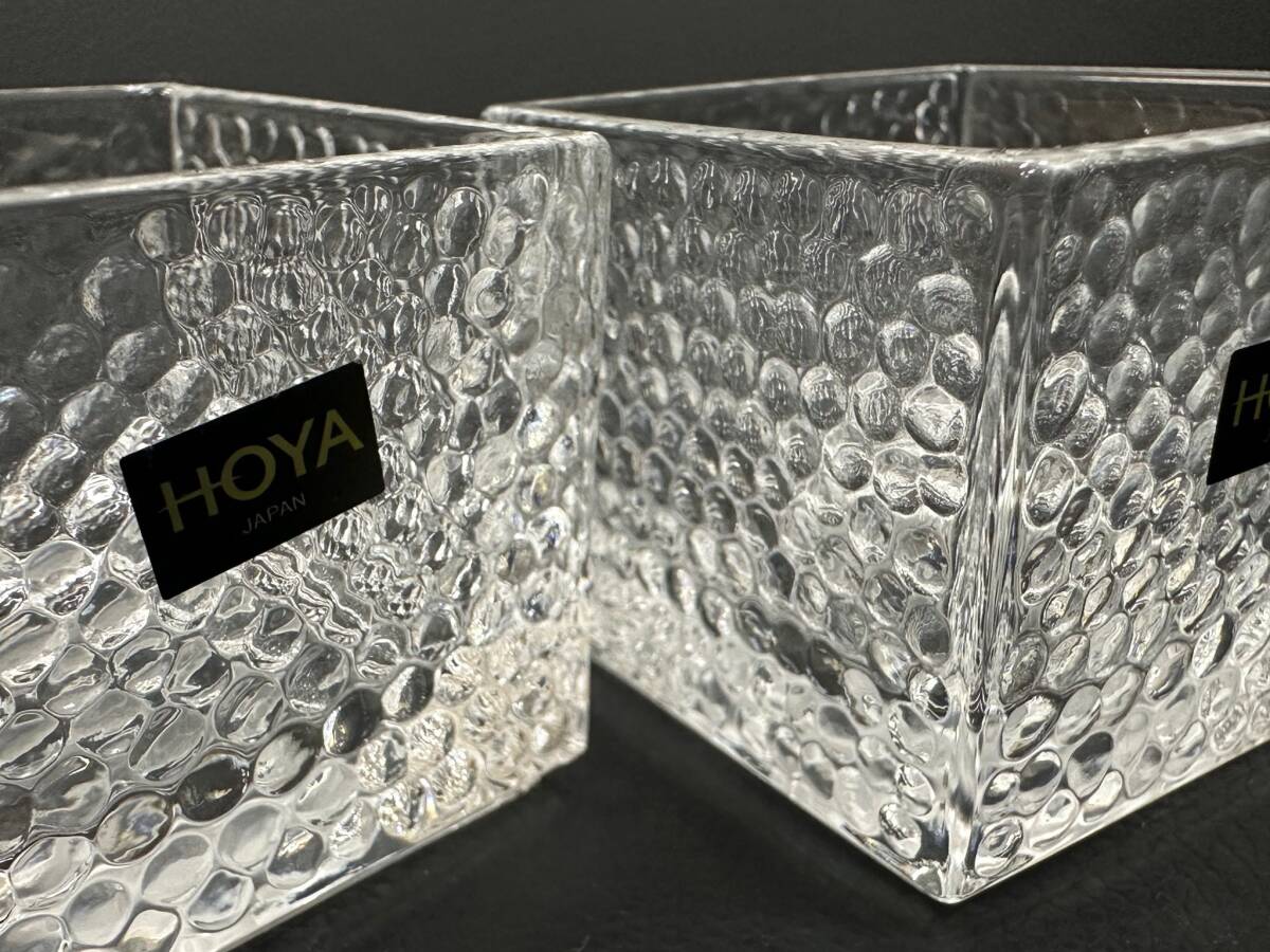 ◇◆4274 HOYA CRYSTAL ホヤ クリスタル 冷酒セット 徳利 お猪口 ペアグラス 未使用 現状保管品◆◇の画像4