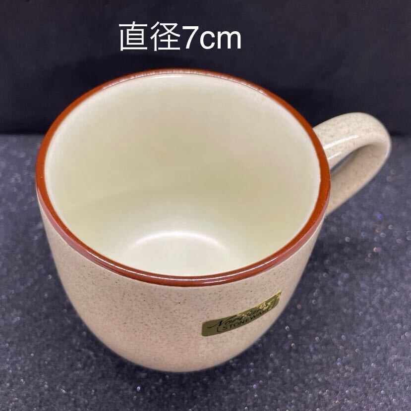 ノリタケ Noritake コーヒーカップ FOLKSTONE STONE WARE 3客セット昭和レトロ レトロ 洋食器_画像3