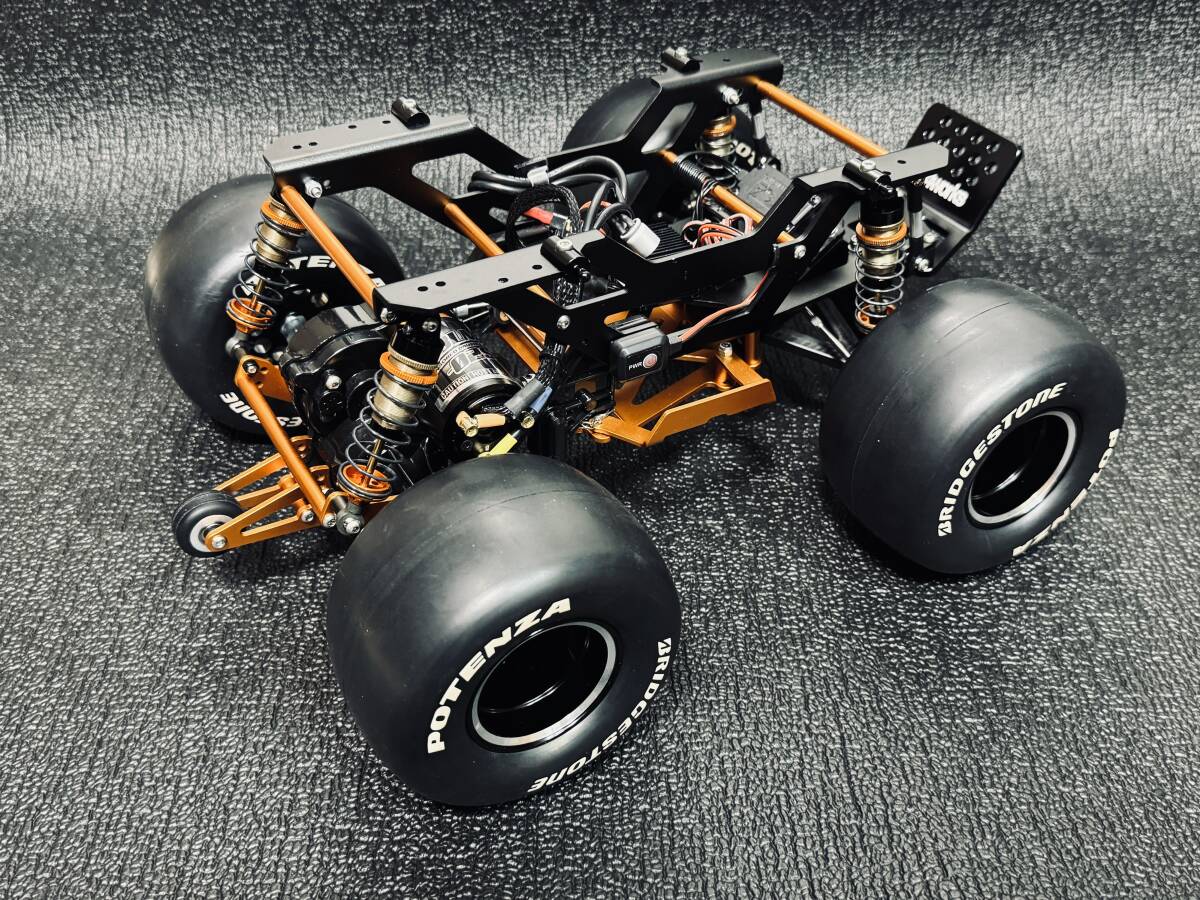 ☆ロマンカスタム・盆栽仕様☆TAMIYA ランチボックス・ブラックエディション(CW-01)組立済・未走行 メカ＆OPパーツ多数付・送料無料!!_画像4