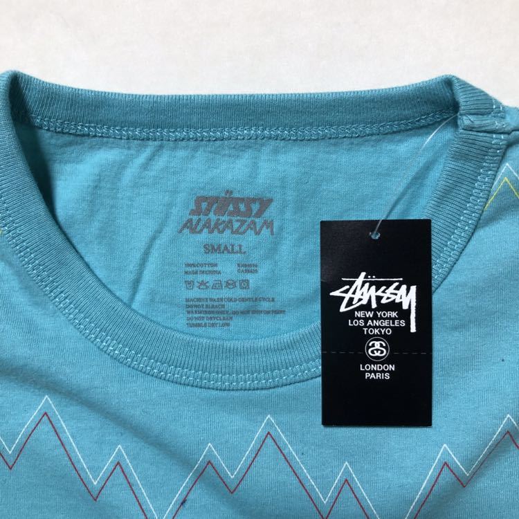 stussy ステューシー ALAKAZAM コラボ 復刻 zigzag Tシャツ S ティフアニーブルー 新品 未使用 管理B997_画像4
