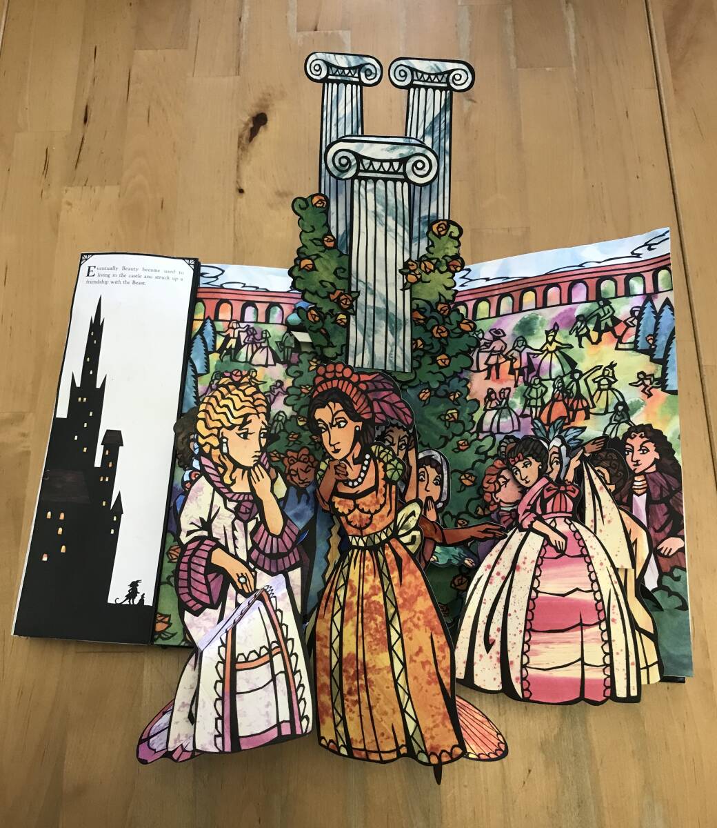 古本 洋書 しかけ絵本 美女と野獣 ロバート・サブダ Beauty and Beast Pop-up Robert Sabuda_画像4