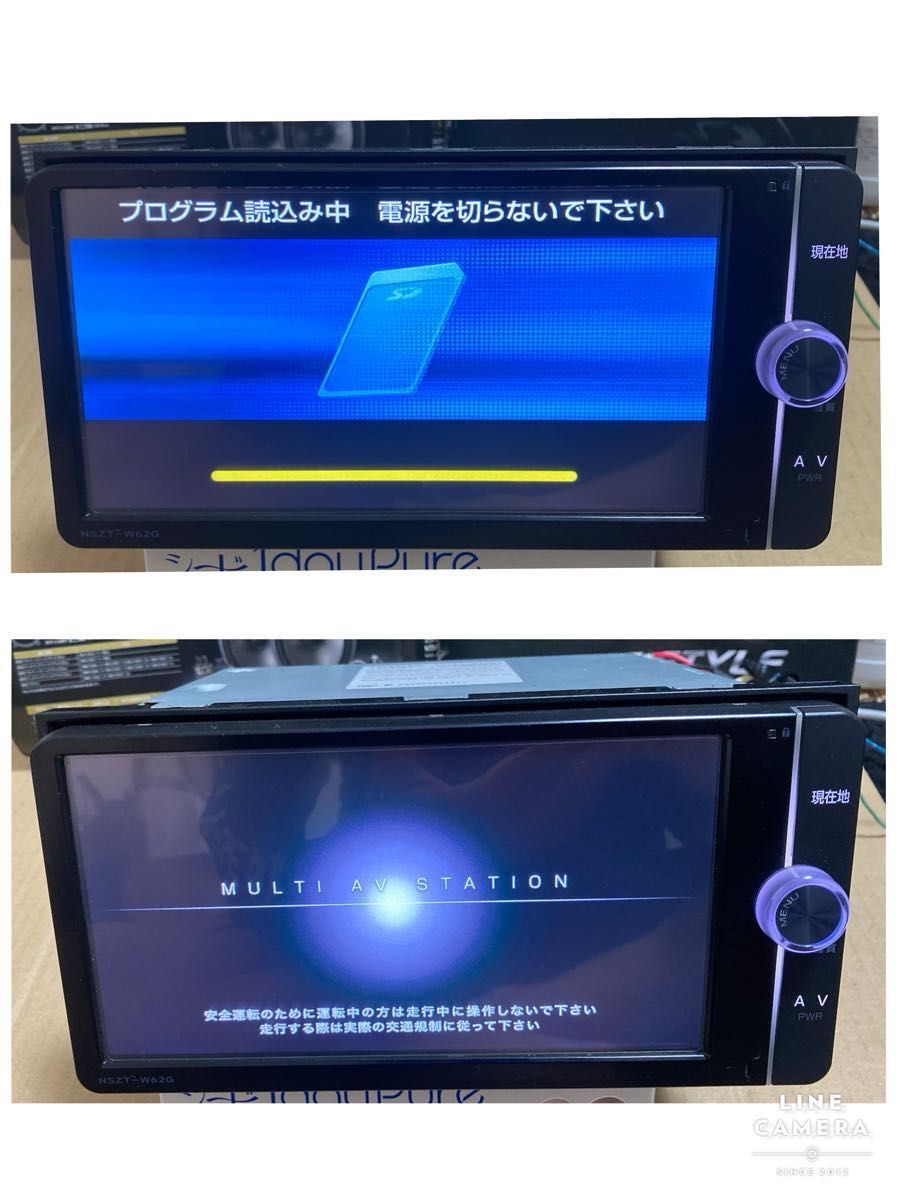 トヨタ　純正ナビ　NSZT-W62G  地デジ Bluetooth DVD CD SD 新品TV&GPSアンテナとフィルム付き