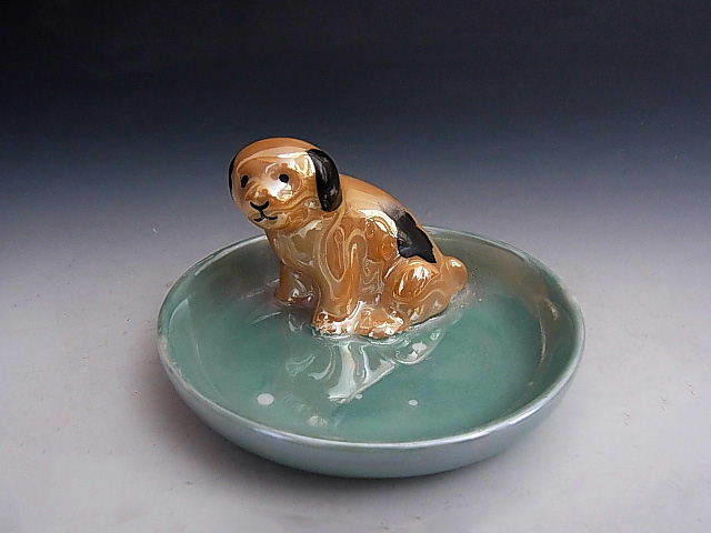 ヤフオク 茶色のブチ犬 ピンディッシュ オールドノリタケ ヤフオク 茶色のブチ犬 ピンディッシュ オールドノリタケ