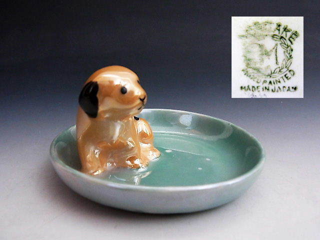 ヤフオク 茶色のブチ犬 ピンディッシュ オールドノリタケ ヤフオク 茶色のブチ犬 ピンディッシュ オールドノリタケ