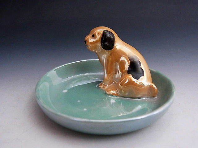 ヤフオク 茶色のブチ犬 ピンディッシュ オールドノリタケ ヤフオク 茶色のブチ犬 ピンディッシュ オールドノリタケ